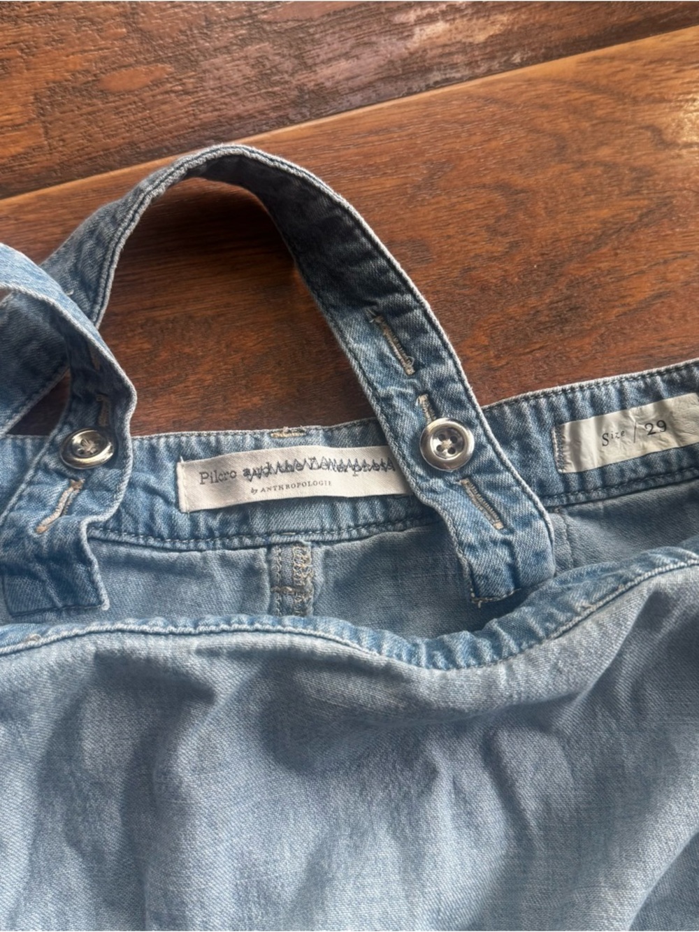 Anthropologie Pilcro Wide-Leg Denim Jumpsuit Size 29 - Picture 5 of 8